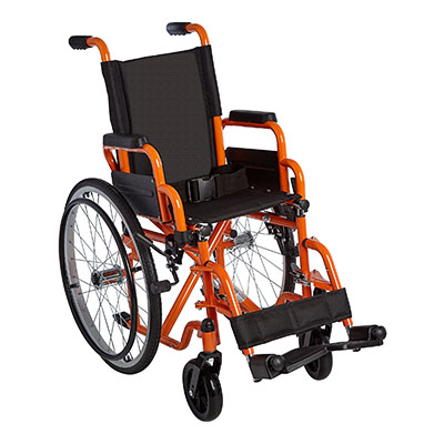 [32-2060] Ziggo 12" Wheelchair, Orange