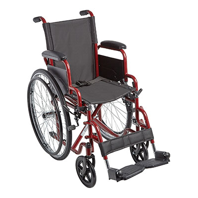 [32-2061] Ziggo 14&quot; Wheelchair, Red