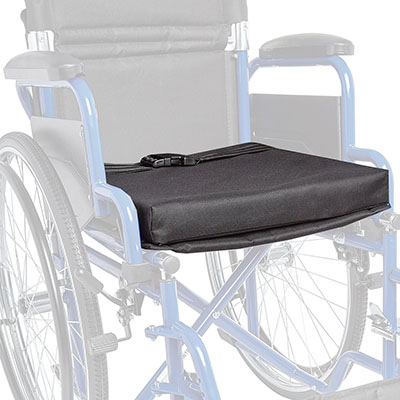 [32-2067] Ziggo 12" Wheelchair Accessory - Seat Cushion, Black