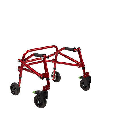 [32-2081] Klip Posterior walker, four wheeled, red, size 1