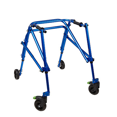 [32-2087] Klip Posterior walker, four wheeled, blue, size 3