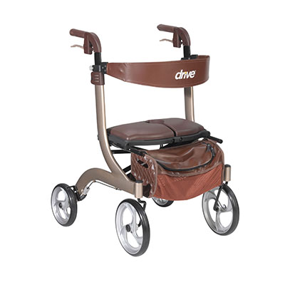 [43-3017] Drive, Nitro DLX Euro Style Rollator Rolling Walker, Champagne