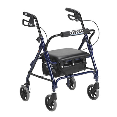 [43-3020] Drive, Junior Rollator Rolling Walker with Padded Seat, Blue