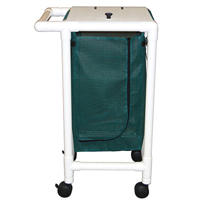 [20-4251] Single hamper with mesh bag - push/pull handle