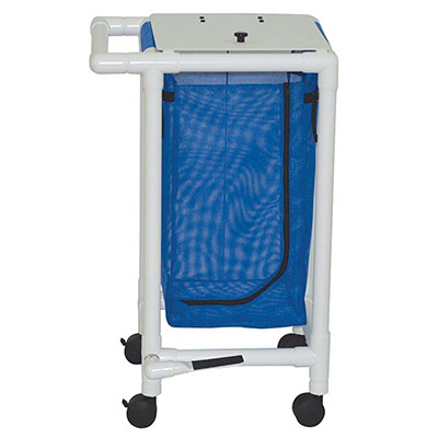 [20-4252] Single hamper with mesh bag - push/pull handle & footpedal
