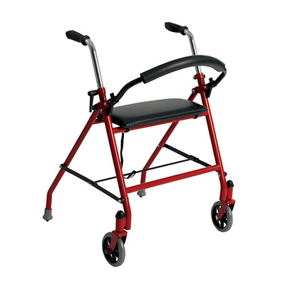 [68-0089] Drive, Two Wheeled Walker with Seat, Red
