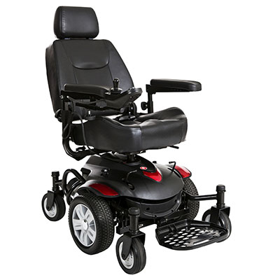 [43-2804] Drive, Titan AXS Mid-Wheel Power Wheelchair, 20"x18" Captain Seat