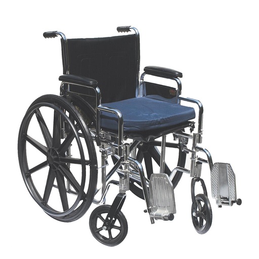 [50-1361] Wheelchair cushion with removable cover, gel, 16"x20"x2" navy color