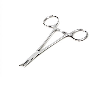[12-5015] ADC Halstead Hemostatic Forceps, Curved, 5", Stainless