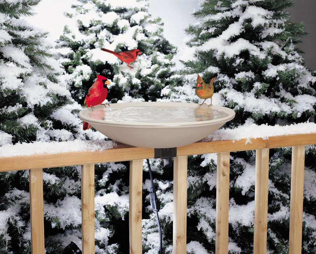 [650] Deck-Mounted Heated Bird Bath