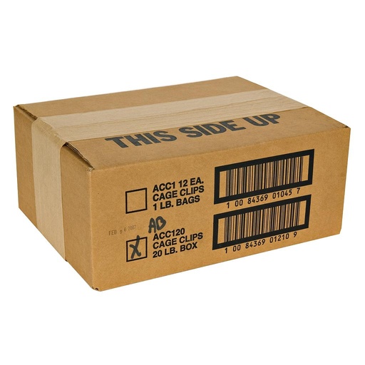 [ACC120] Cage Clips, 20-pound box