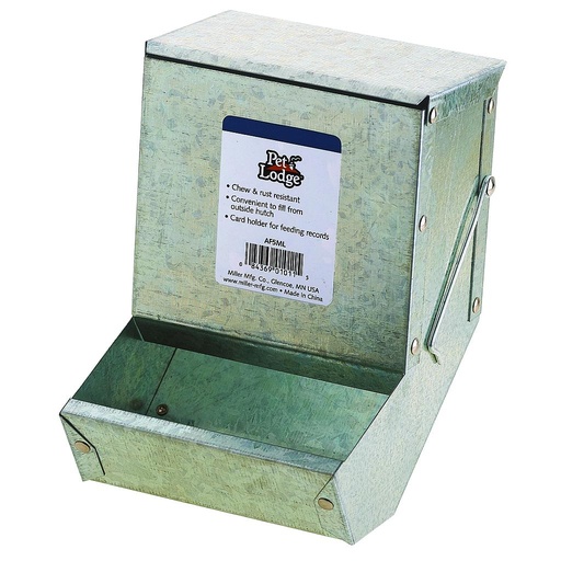 [AF5ML] 5" Metal Small Animal Feeder with Lid