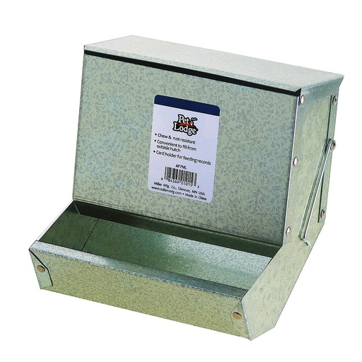 [AF7ML] 7" Metal Small Animal Feeder with Lid