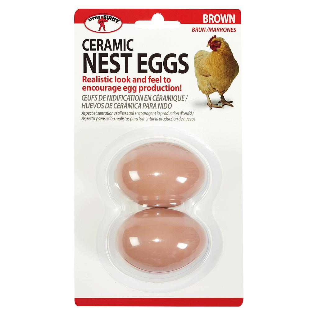 [CEGGBRN] Ceramic Nest Eggs Brown