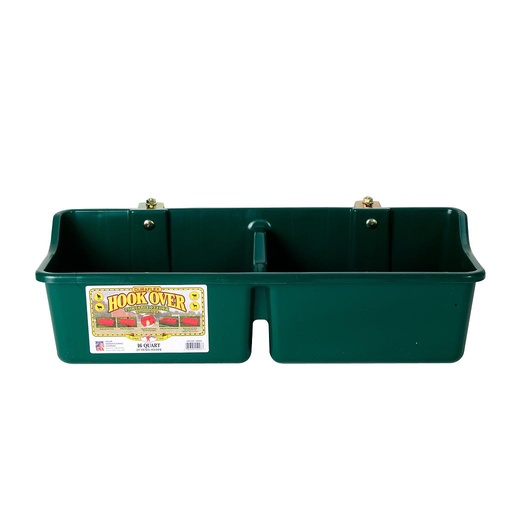 [HFP24DGREEN] 16 Quart Hook Over Portable Feeder with Divider