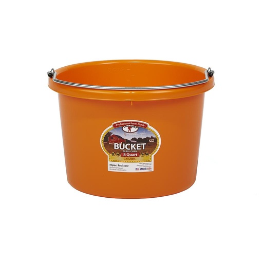 [P8ORANGE6] 8 Quart Plastic Bucket