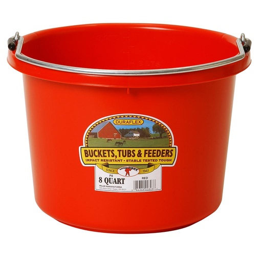 [P8RED6] 8 Quart Plastic Bucket