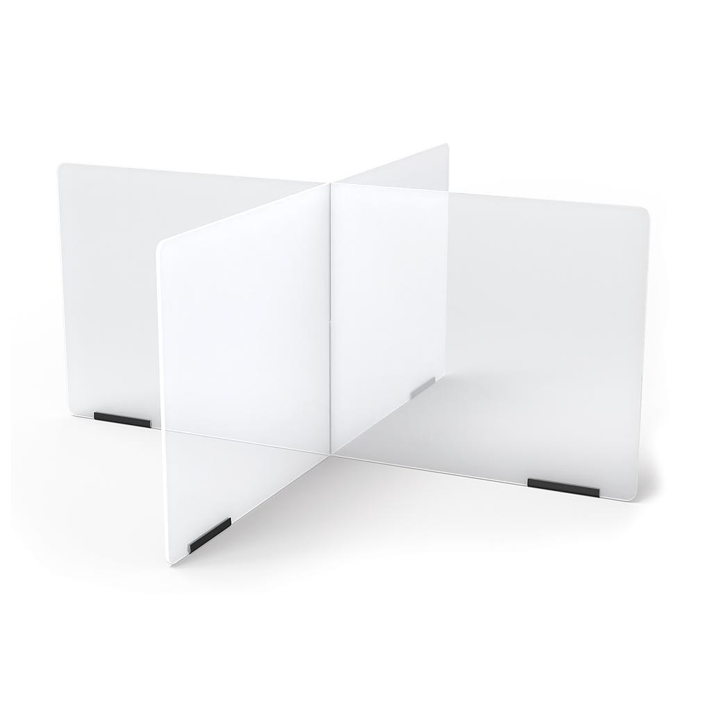 [9827JC] Jonti-Craft® See-Thru Table Divider Shields - 4 Station - 35.5&quot; x 35.5&quot; x 16&quot;