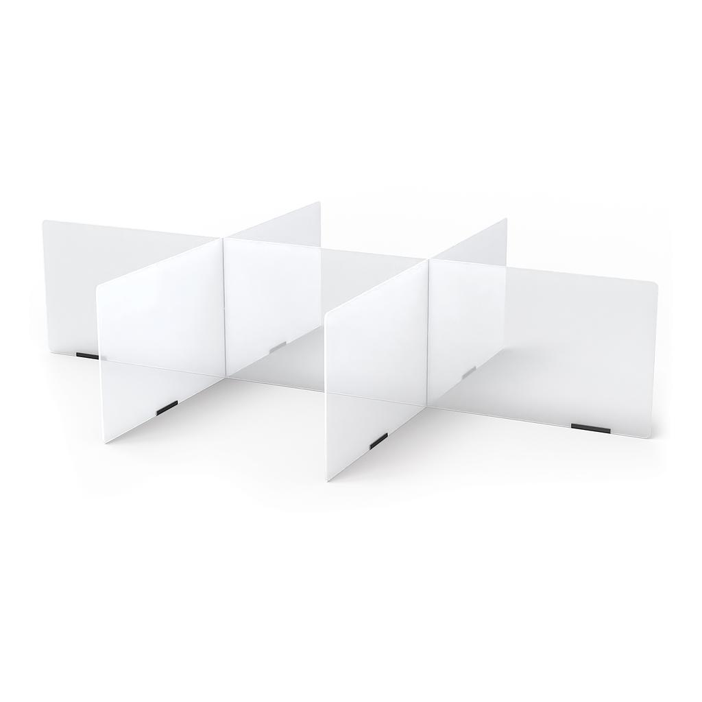 [9835JC] Jonti-Craft® See-Thru Table Divider Shields - 6 Station - 70.5" x 47.5" x 16"