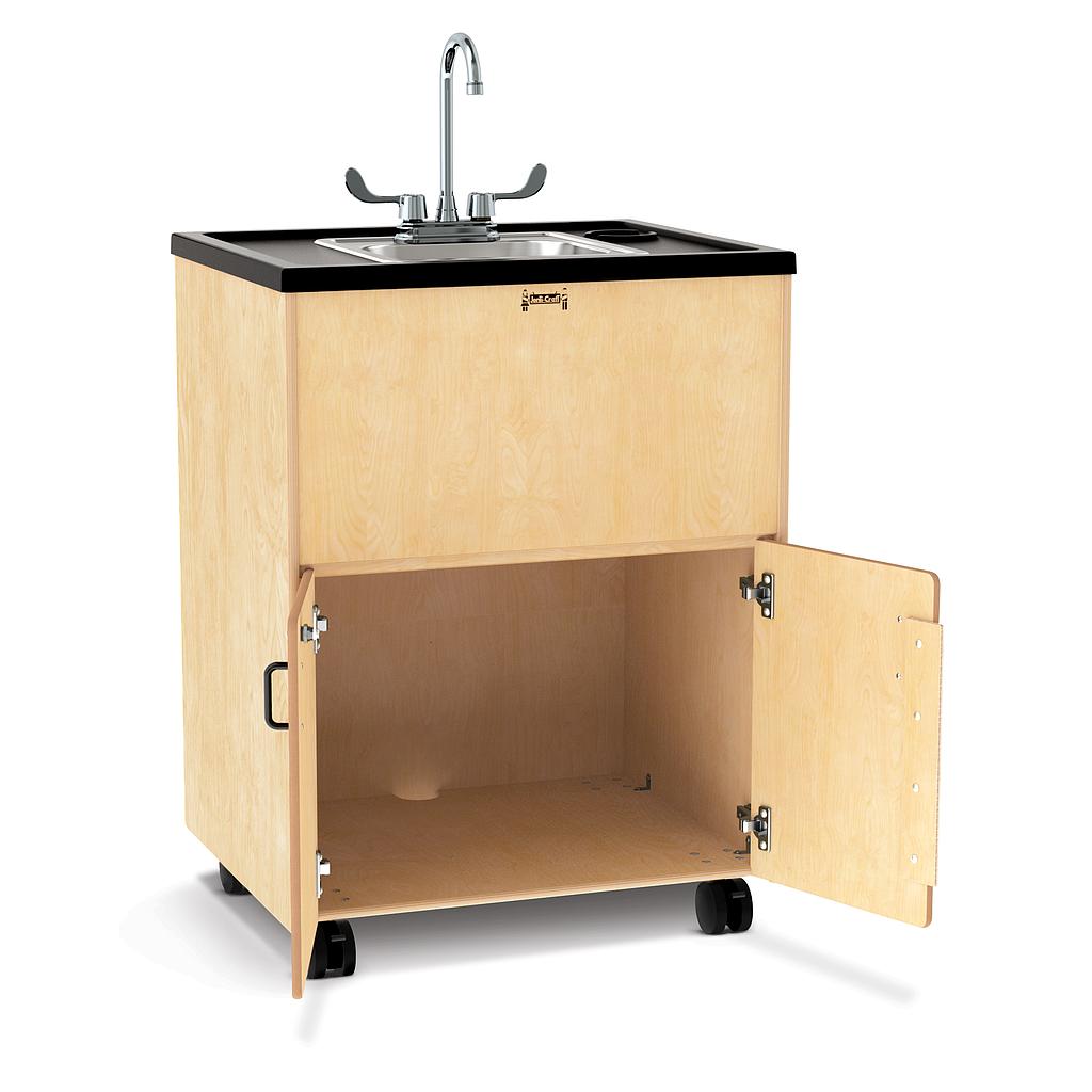 [1367JC] Jonti-Craft® Clean Hands Helper Portable Sink - 38" Counter - Stainless Steel Sink - Plumbing Required