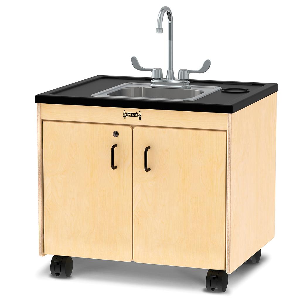 [1371JC] Jonti-Craft® Clean Hands Helper Portable Sink - 26" Counter - Stainless Steel Sink