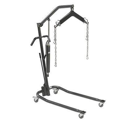 [43-2981] Drive, Hydraulic Patient Lift, 6 Point Cradle, 3" Casters, Silver Vein