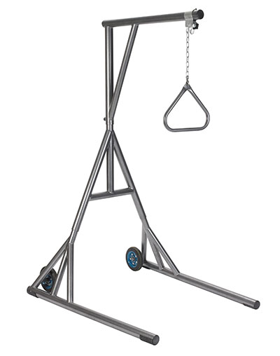[43-3186] Drive, Heavy Duty Trapeze with Base and Wheels, Silver Vein