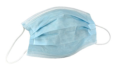 [70-0665-50] 3 Ply Disposable Face Masks with Ear Loops and Adjustable Nose Clips, Box of 50