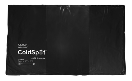 [11-1252-12] Relief Pak ColdSpot Black Urethane Pack - oversize - 11" x 21" - Case of 12