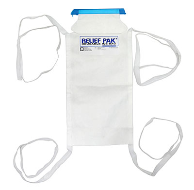 [11-1242] Relief Pak Insulated Ice Bag - Tie Strings - large - 7&quot; x 13&quot;