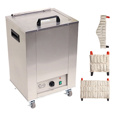 [11-1964-3] Relief Pak Heating Unit, 8-Pack Capacity, Mobile with (2) Standard, (2) Neck, (2) Oversize Packs, 110V