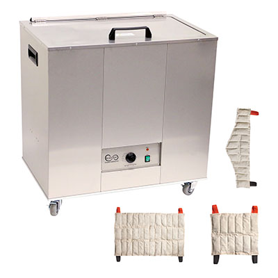 [11-1966-3] Relief Pak Heating Unit, 24-Pack Capacity, Mobile with (6) Standard, (6) Neck, (6) Oversize Packs, 110V