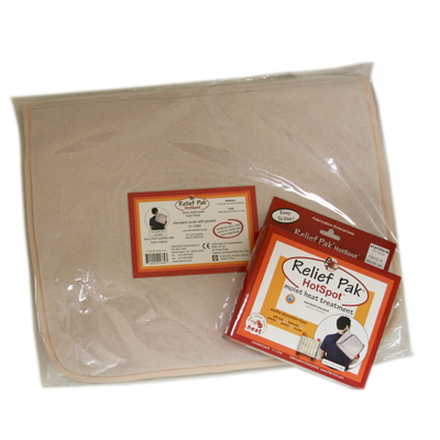 [11-1300-12] Relief Pak HotSpot Moist Heat Pack and Cover Set - Standard Pack with Terry with Foam-fill Cover - Case of 12
