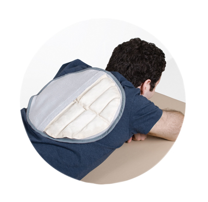 [11-1308] Relief Pak HotSpot Moist Heat Pack and Cover Set - Circular Pack with Terry with Foam-fill Cover