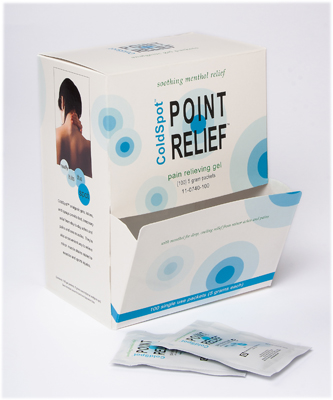 [11-0740-1000] Point Relief ColdSpot Lotion - Gel Packet - 5 gram, 10 Dispenser Boxes of 100