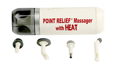 [14-1051-25] Point-Relief Mini-Massager with Heat and Accessories, 25-pack