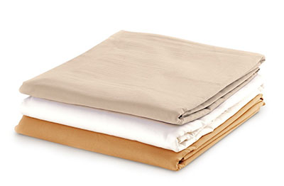 [15-3751CPT] Flat Sheet - 63"W x 100"L - Cotton Polyester - Tan