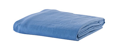 [15-3753CFB] Massage Sheet Set - Includes: Fitted, Flat and Cradle Sheets - Cotton Flannel - Blue