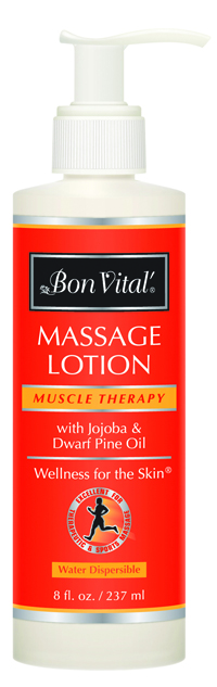 [13-3520-12] Bon Vital Muscle Therapy Massage Lotion - 8 oz with Pump - Case of 12