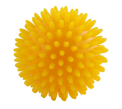 [30-1996-12] Massage ball, 8 cm (3.2 inches), Yellow, 1 dozen