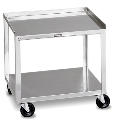 [00-4002] Mobile Stand - Stainless Steel - 2-shelf