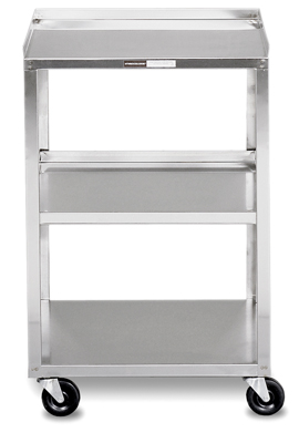 [00-4004] Mobile Stand - Stainless Steel - 3-shelf