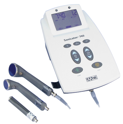 [13-3301] Mettler, Sonicator 740x Ultrasound Device, dual frequency 1&3MHz, 3 applicators (1, 5, 10 cm2 heads)