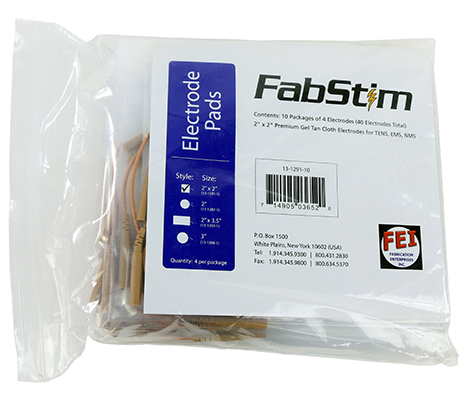 [13-1291-10] FabStim Electrode, 2&quot; Square, 40/bag (10 sheets of 4)