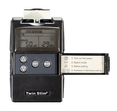 [13-1348] Digital 2-channel EMS/TENS unit, portable/battery, complete
