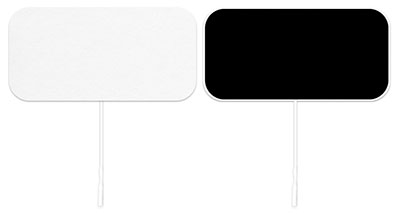 [13-1255] ValuTrode X, white cloth, 2" x 4" rectangle, 40/case