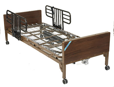 [43-2720] Drive, Delta Ultra Light Full Electric Hospital Bed with Half Rails