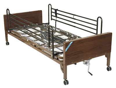 [43-2725] Drive, Delta Ultra Light Full Electric Low Hospital Bed with Full Rails