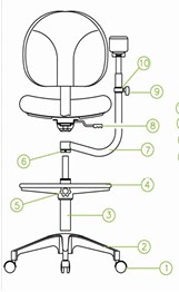 [AS1101-3] TPC Assistant's Stool Cylinder