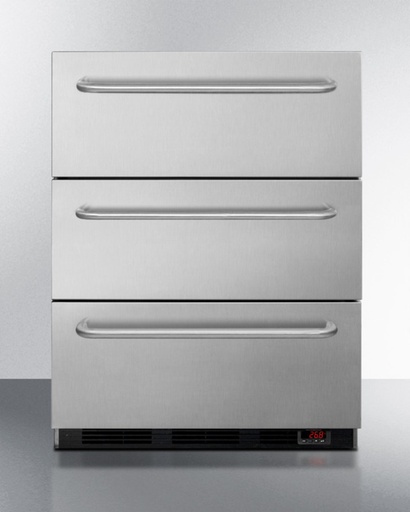 [EQFM3DADA] 24" Wide 3-Drawer All-Freezer, ADA Compliant